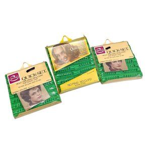 Lot Of 3 Vintage Goody Small Quick Set Self Holding Rollers For Short Hair, 1979